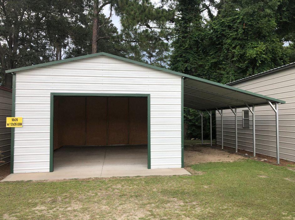 18X25 Carport w/12' Lean-To