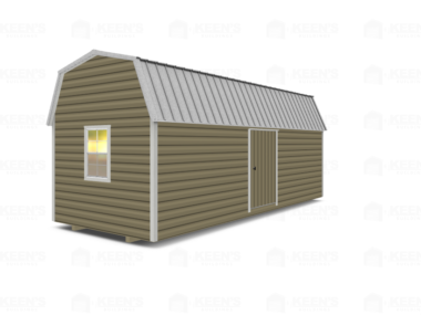 10x24 Lofted-Shed-Barn-Eve-Side-Door