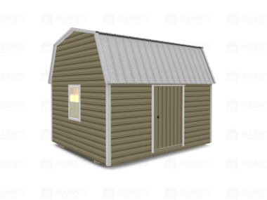 12x14 Lofted-Shed-Barn-Eve-Side-Door