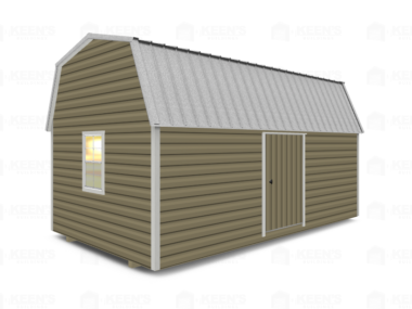 12x20 Lofted-Shed-Barn-Eve-Side-Door