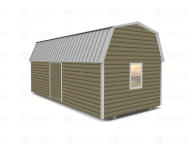 12x24 Lofted-Shed-Barn-Eve-Side-Door
