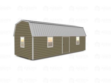 12x30 Lofted-Shed-Barn-Eve-Side-Door