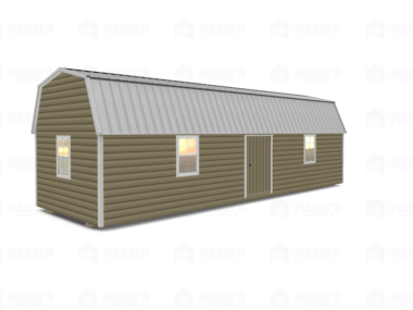 12x36 Lofted-Shed-Barn-Eve-Side-Door