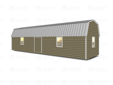 12x40 Lofted-Shed-Barn-Eve-Side-Door