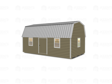 14x24 Lofted-Shed-Barn-Eve-Side-Door
