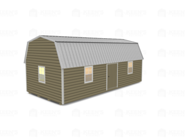 14x30 Lofted-Shed-Barn-Eve-Side-Door