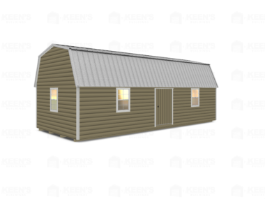 14x32 Lofted-Shed-Barn-Eve-Side-Door