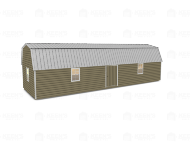 14x44 Lofted-Shed-Barn-Eve-Side-Door