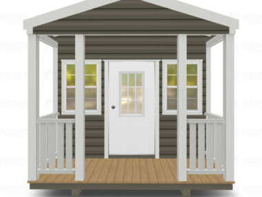 10x24 Shed With Gable Side Door and Porch