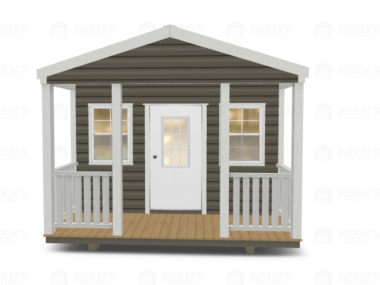 12x14 Shed With Gable Side Door and Porch
