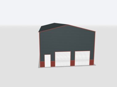 28x90x20 2-Car Metal Garage