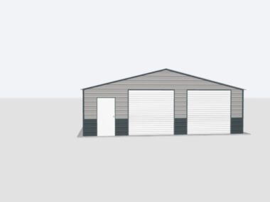 28x90x8 2-Car Metal Garage