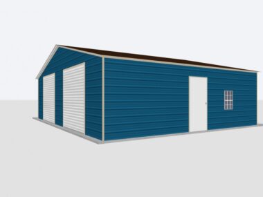 30x40x8 2-Car Metal Garage