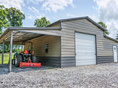 40X30X12 Metal Garage/ Workshop (Installed)